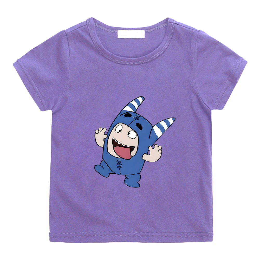 Oddbods Blue POGO Cartoon T-shirt 100% Cotton Casual Summer Children Tee-shirt High Quality Comfortable Tees Boys Girls Tshirts 5