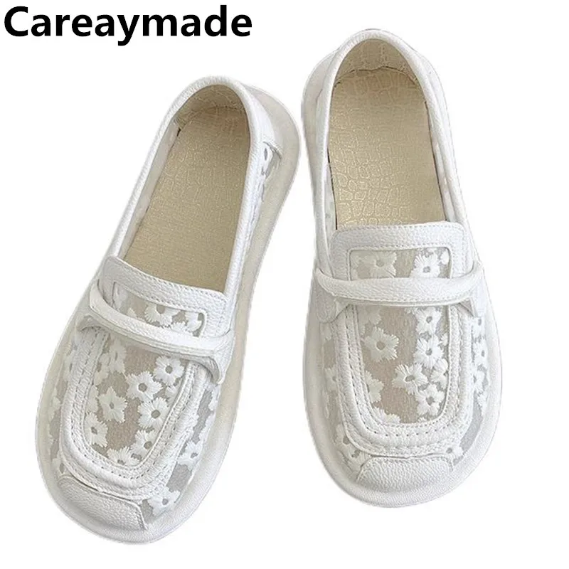 

Careaymade-Lace mesh upper with one foot,slacker shoes,literary fairy style beach shoes,comfortable fisherman shoes,women's casu