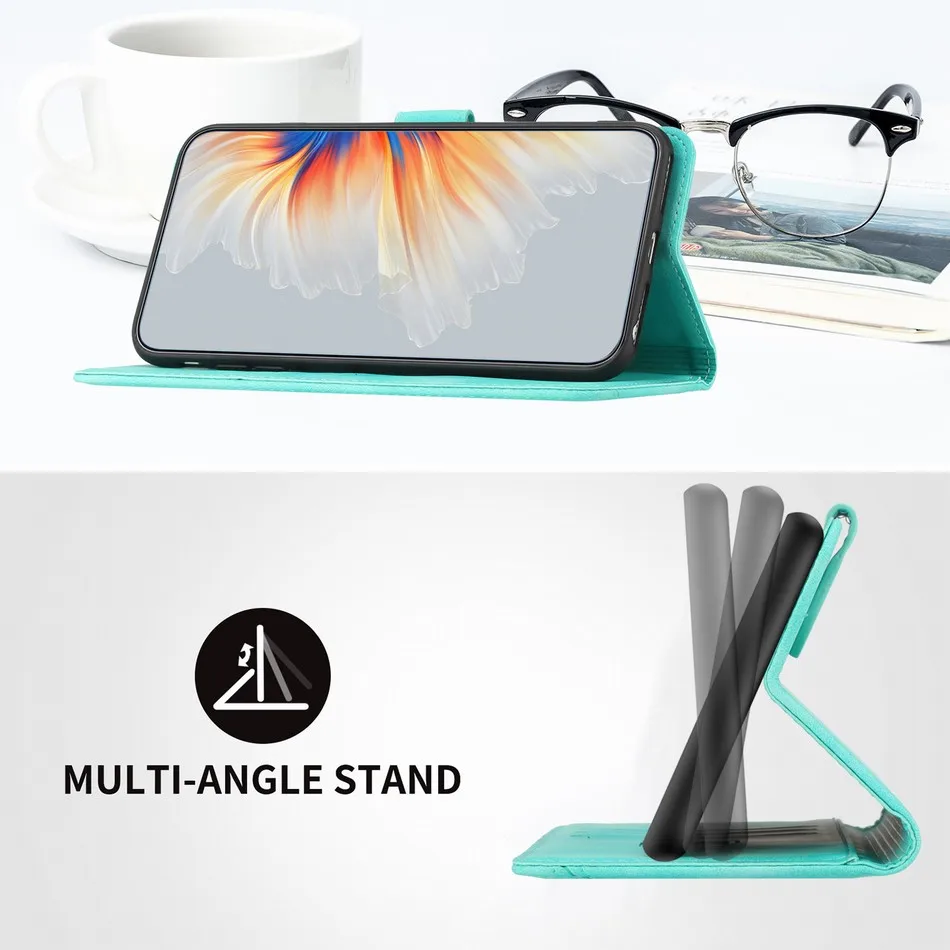 Chic Book-Style Flip Phone Case - Single Color Protective Cover