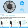 Portable Neck Fan Color Changing LED with Aromatherapy 360 ° Free Rotation Suitable for Sports Office Home Outdoor Travel 3