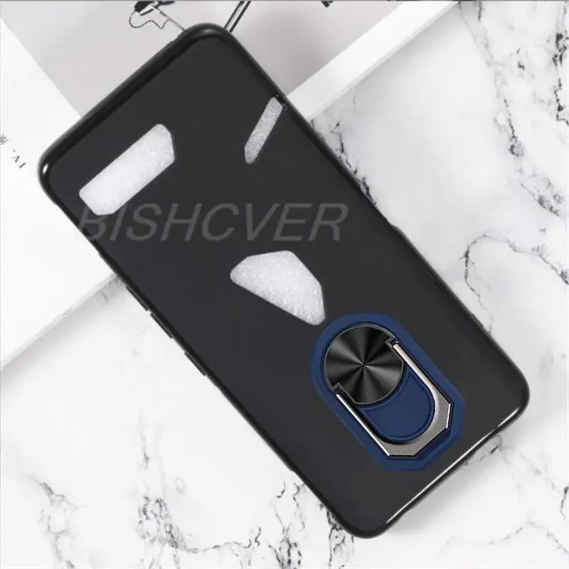 For ASUS ROG Phone 2 ZS660KL Case Finger Ring Soft TPU Matte Case For ASUS ROG Phone 2 ZS660KL Phone Cover 3