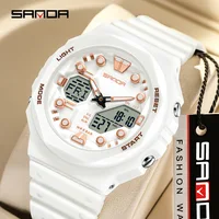 SANDA 6200 Stopwatch Wristwatch Alarm LED Light Digital Watches Men's Sports Watch Military Watches Men Watch 50M Waterproof 2