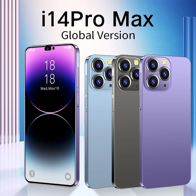 Versão global l14 Pro Max 5G Smartphone 6.8 inch 7800mAh Telemóveis ...