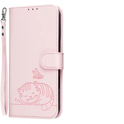 Nubia Focus Pro 5G Leather Case with Kawaii Phone Strap Cover for Nubia Focus Pro 5G (A)