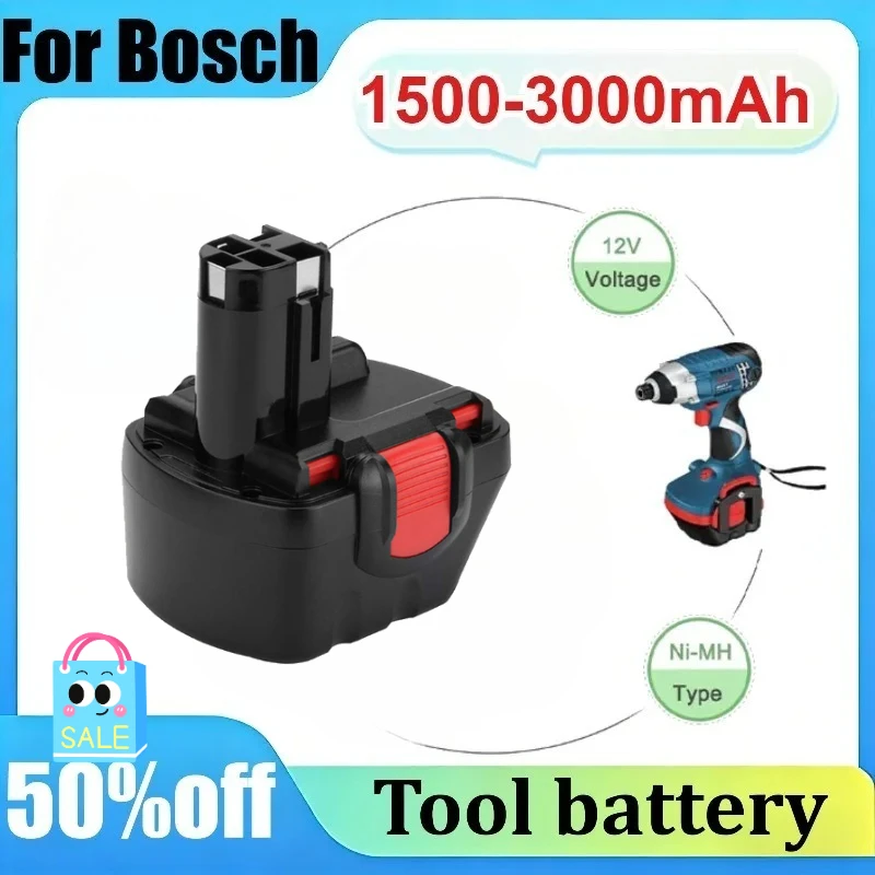 For Bosch BAT043 BAT045 BAT046 BAT049 12V Ni-MH Battery Rechargeable Cordless Dr