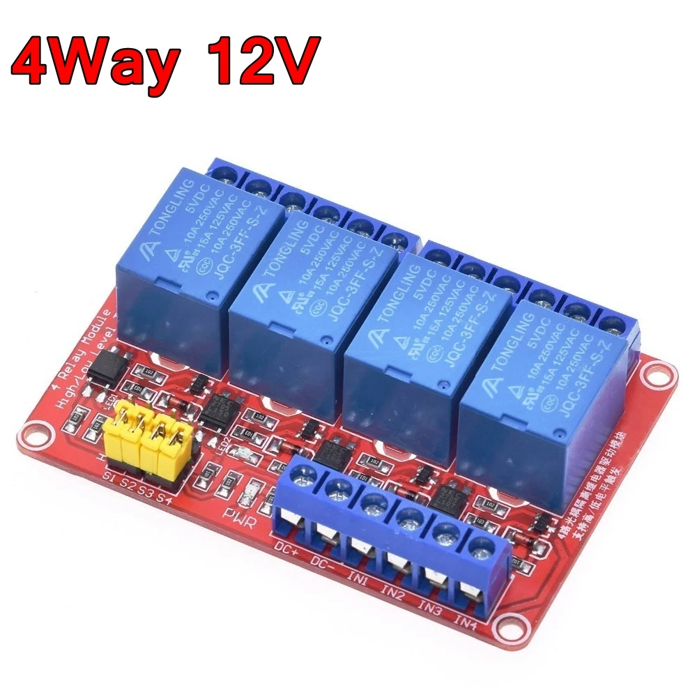 12V 4 Channel Red