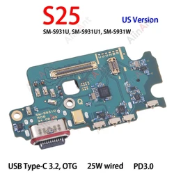 USB Mic Board Dock Charger Connector Charging Port Flex Cable (S25 S931U)