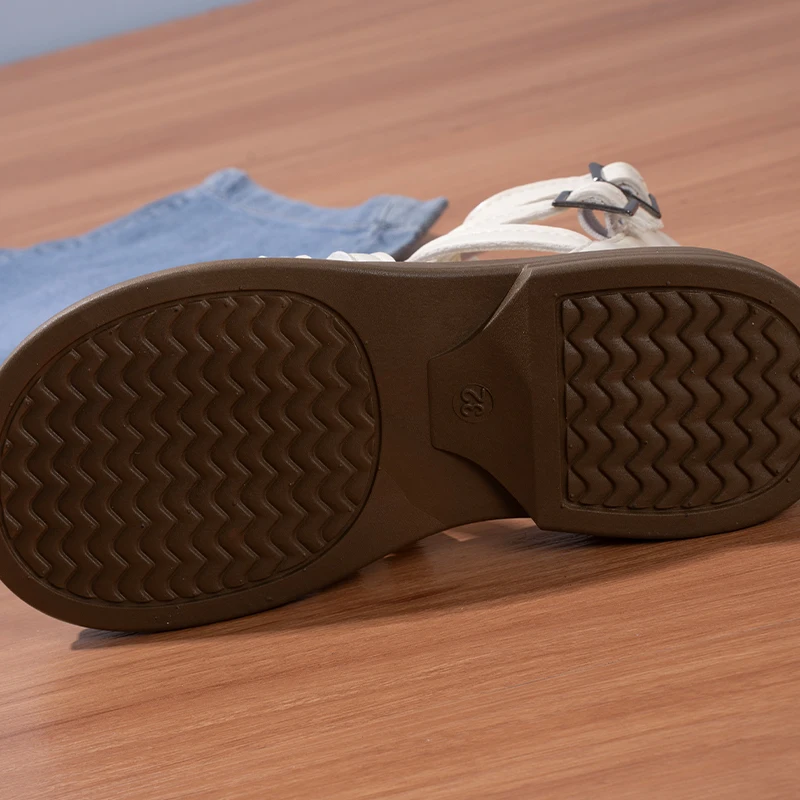 Girls Summer Roman Sandals High Top Non Slip Kids Beach Shoes