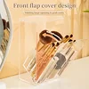 Clear Cosmetic Brush Storage Box, Makeup Brush Holder with Lid, Large-Capacity Design for Organize the Vanity Desk 3