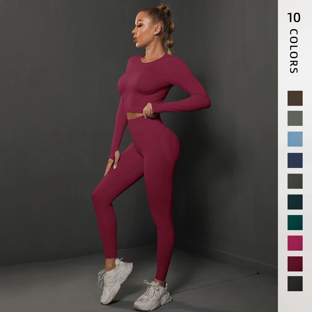 Clothing Seamless Sportswear  Clothes Fitness Active Wear - 2023 Long  Sleeves Yoga - Aliexpress