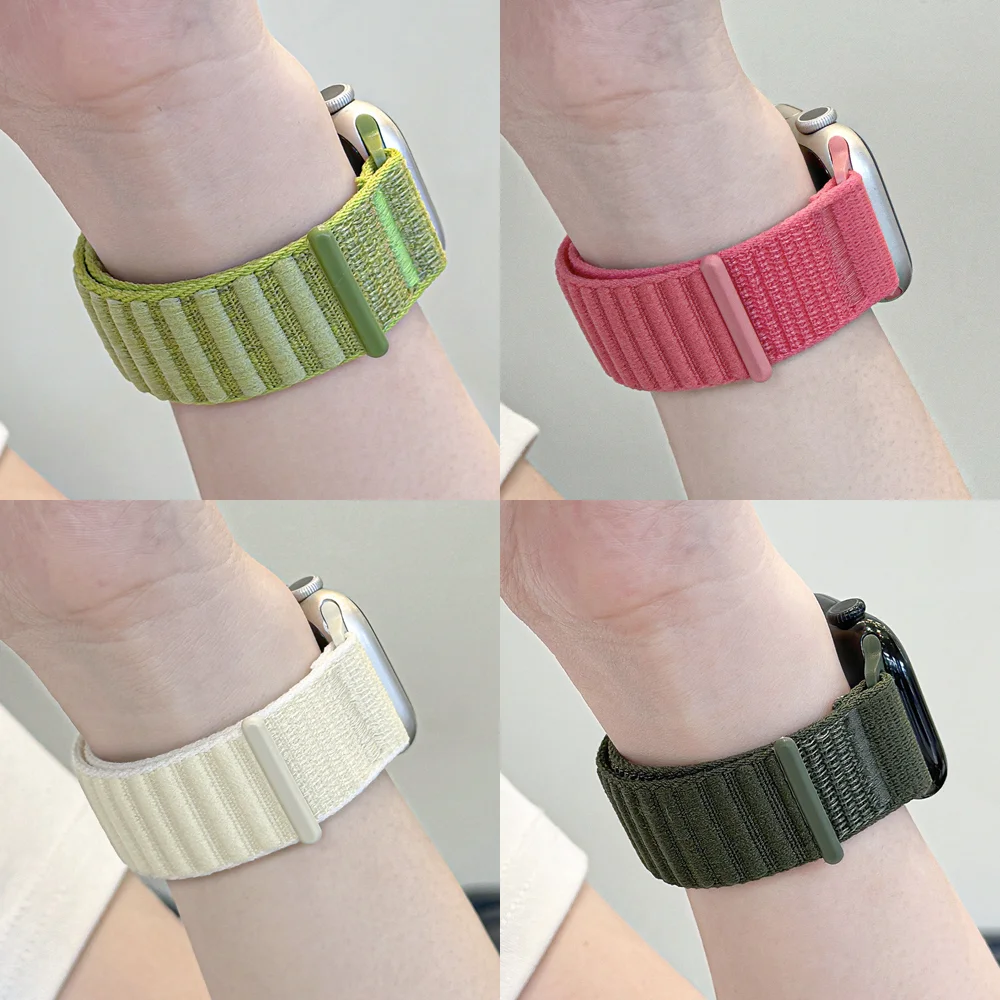 Nylon Loop Smartwatch Strap with Metal Link - Universal 22mm Band