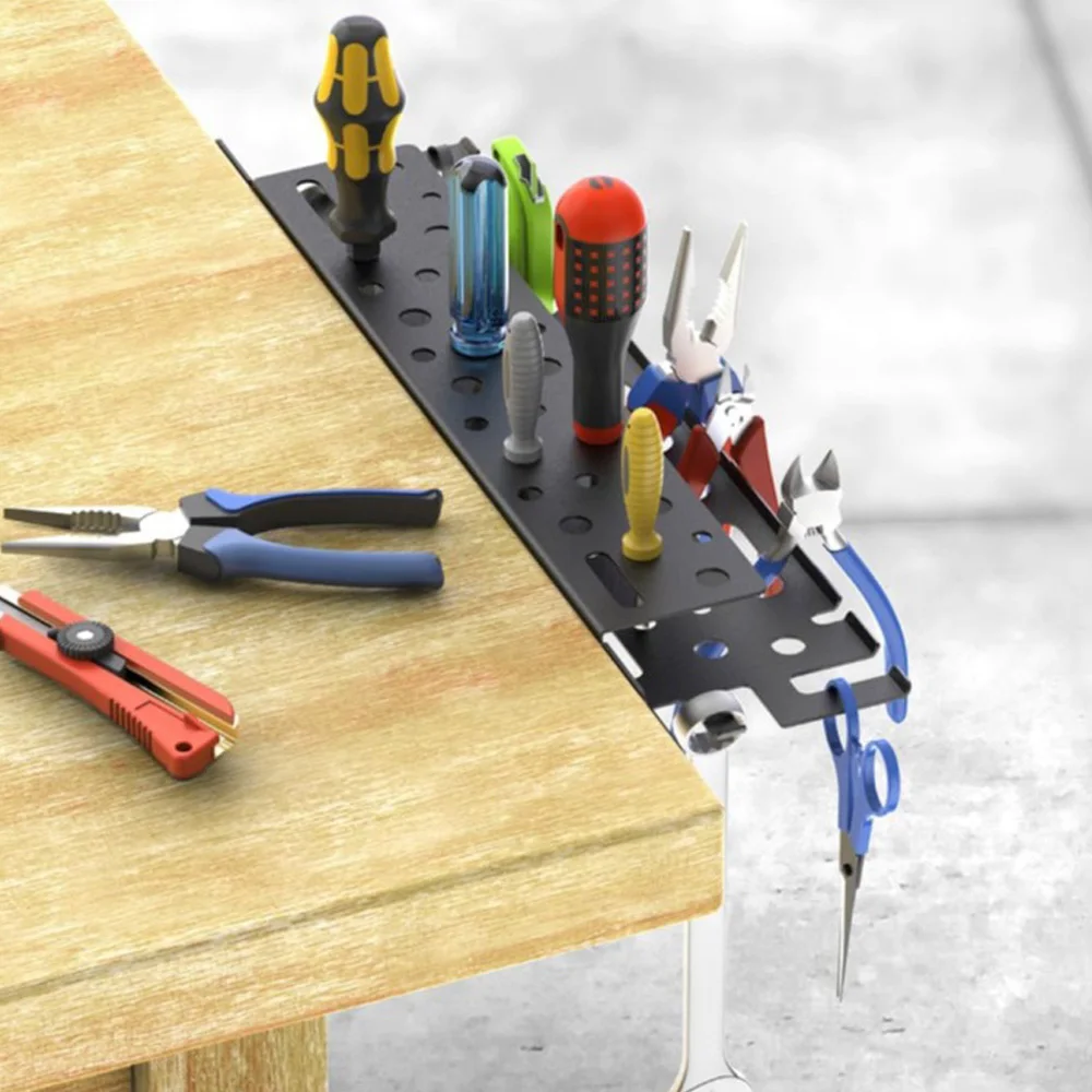 Screwdriver Organizer Wall Mount Wrench Storage Metal Rack Hand Tool Holder Workshop Hardware Tool Hanger
