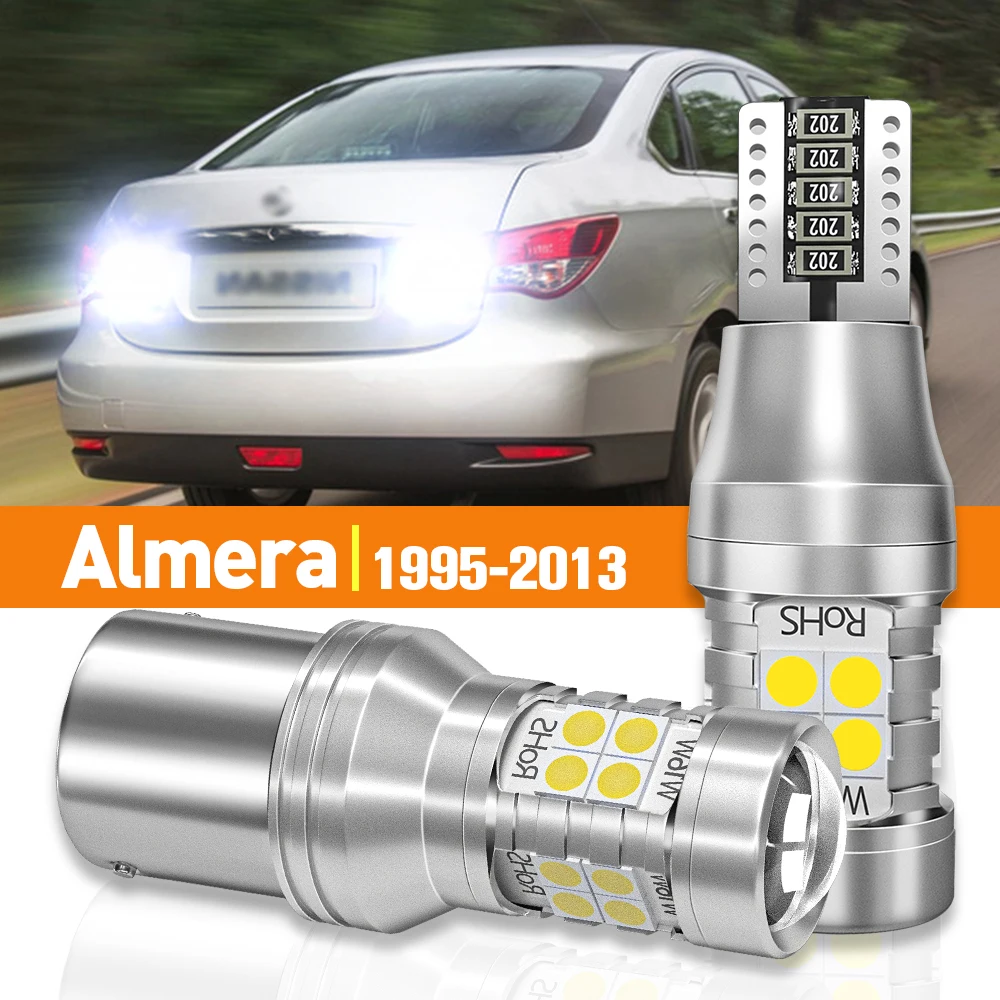 

2pcs LED Reverse Light For Nissan Almera N15 N16 B10 1995-2013 2006 2007 2008 2009 2010 2011 2012 Accessories Canbus Lamp