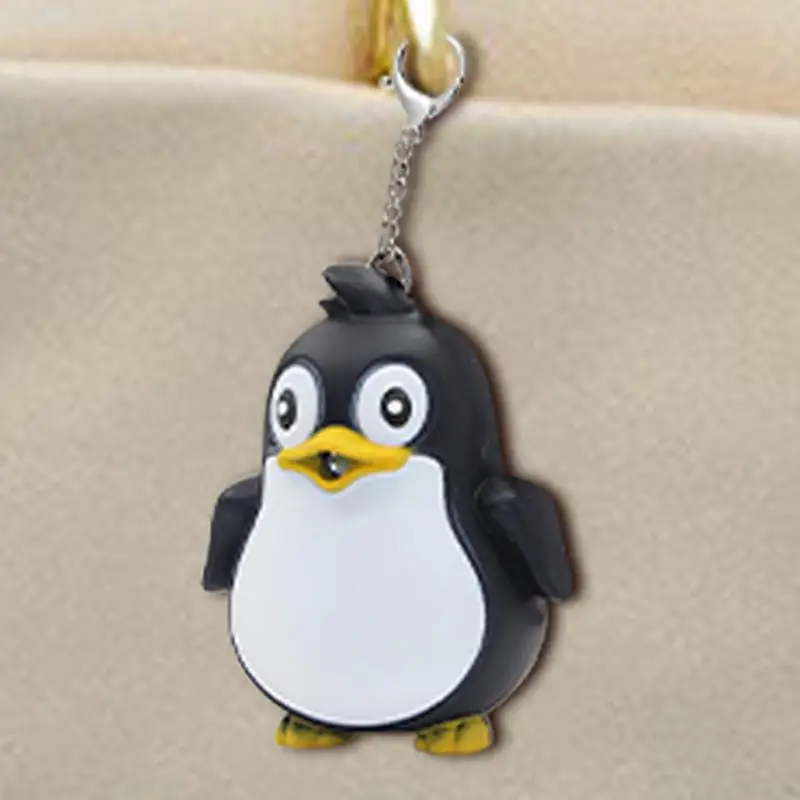 Penguin Keyring Adorable Pendant For Handbag Cute Animal Key Chain Sound Keychain With LED Bag Accessories Keychain Pendant For