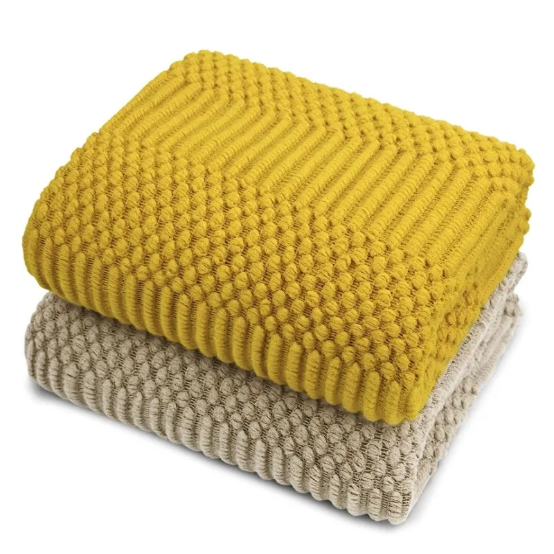 InyaKnitThrowBlanketsforBedCouchSuperSoftFarmhouseThrow