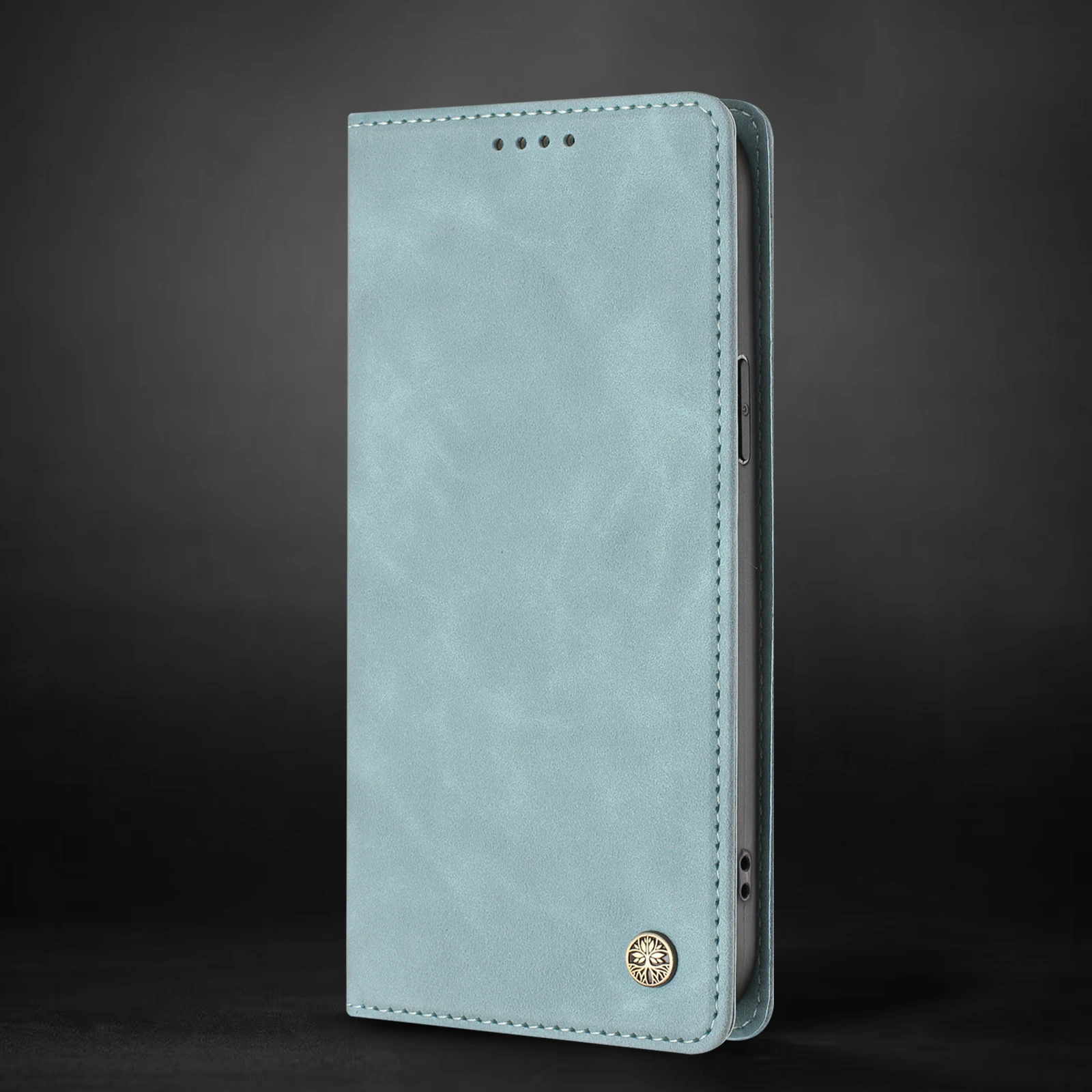 Luxury RFID Blocking Leather Wallet Phone Case with Card Holder and Protective Cover