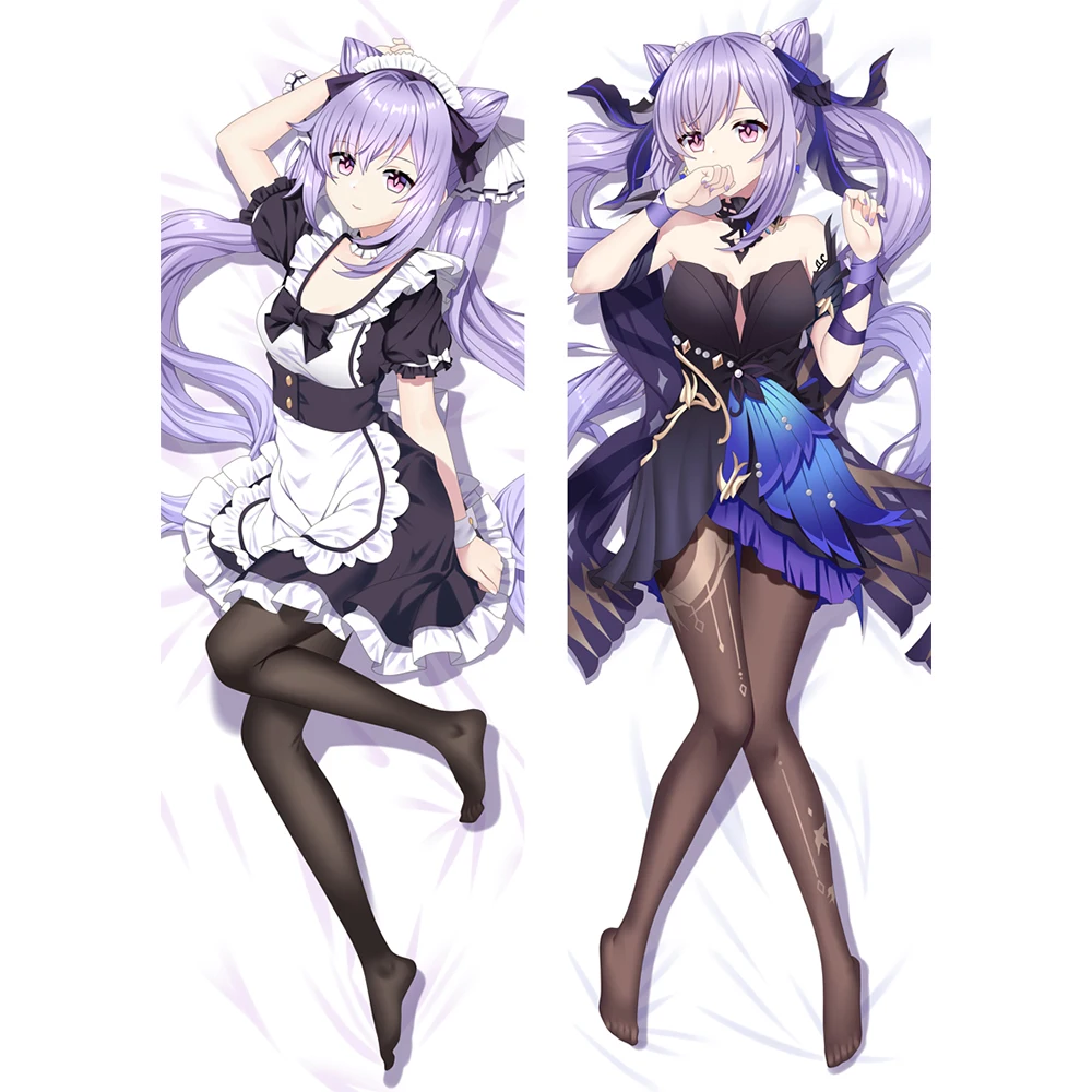 

Dakimakura Anime Pillow Case Genshin Impact Keqing Double-sided Print Of Life-size Body Pillowcase Gifts Can be Customized