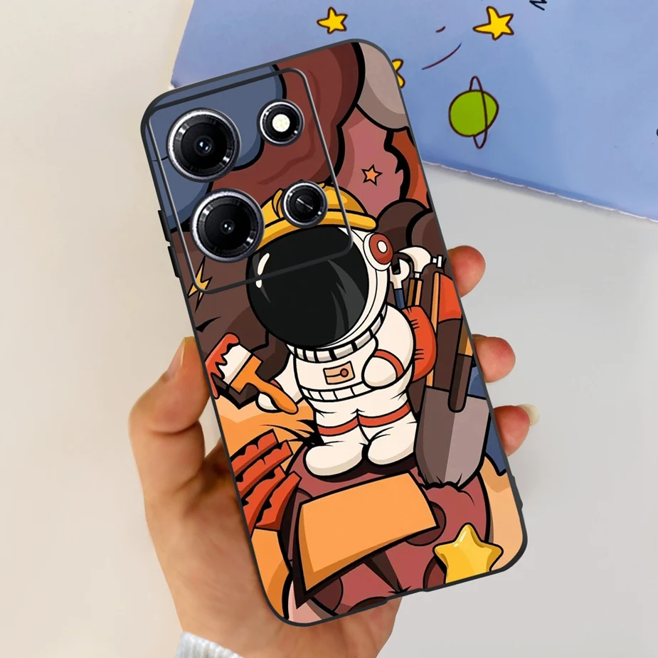 Cute Spaceman Dinosaur Soft Silicone Phone Case - Stylish Protective Bumper Cover