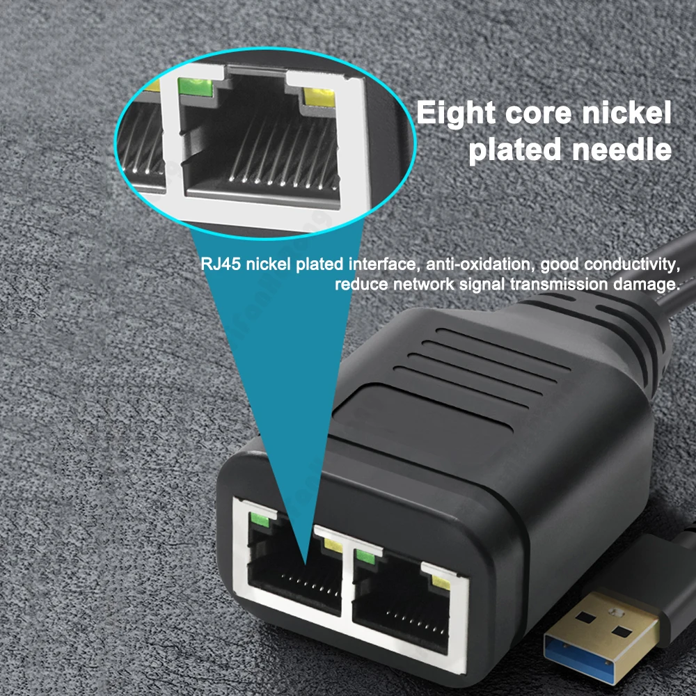 

Splitter 2-in-1 Network Cable Connector Two way RJ45 LAN Ethernet Adapter for Computer 1 to 2 Extender Cable