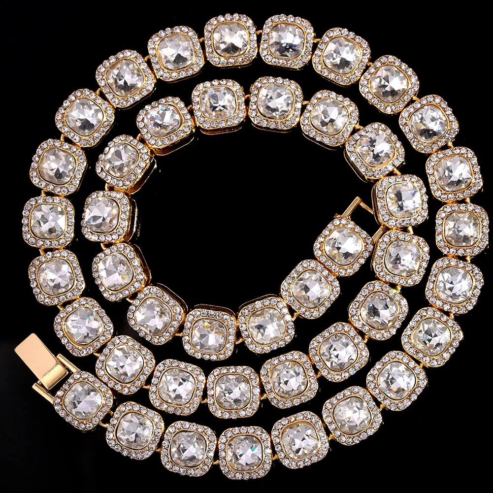 アクセサリー 18kgp Iced Out Prong Chain Necklace 18kgp Iced Out Prong Chain Necklace 【19mm】 | Glitter