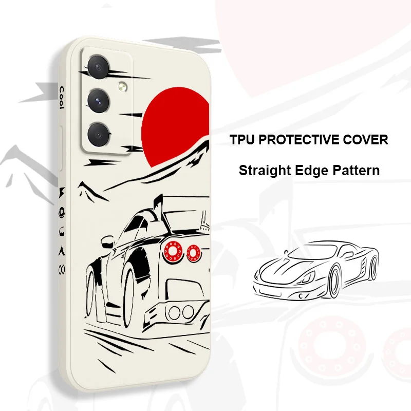 Sleek Red Sports Car Design Phone Case Cover