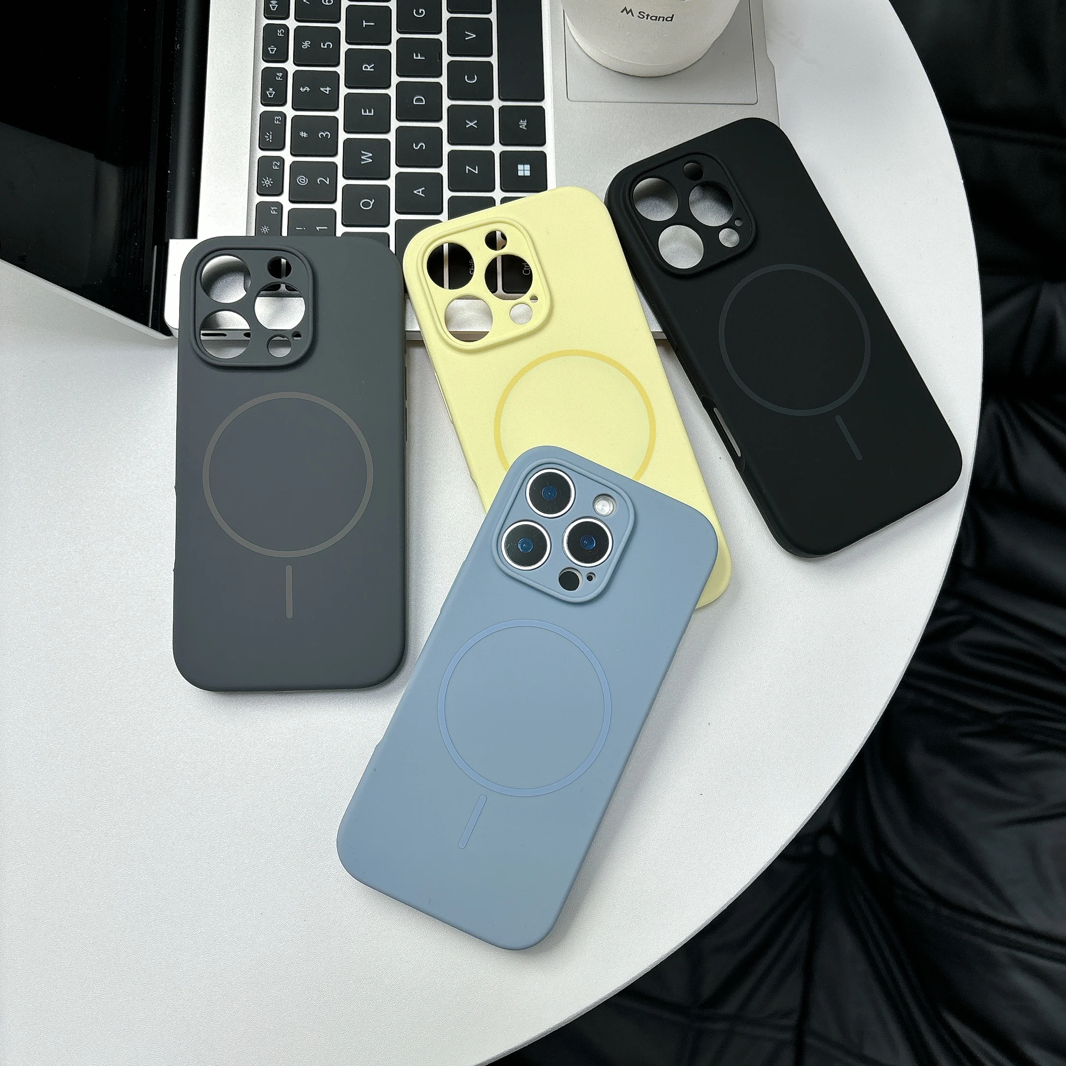 Vibrant Liquid Silicone Fluorescent Phone Case with Magsafe Compatibility
