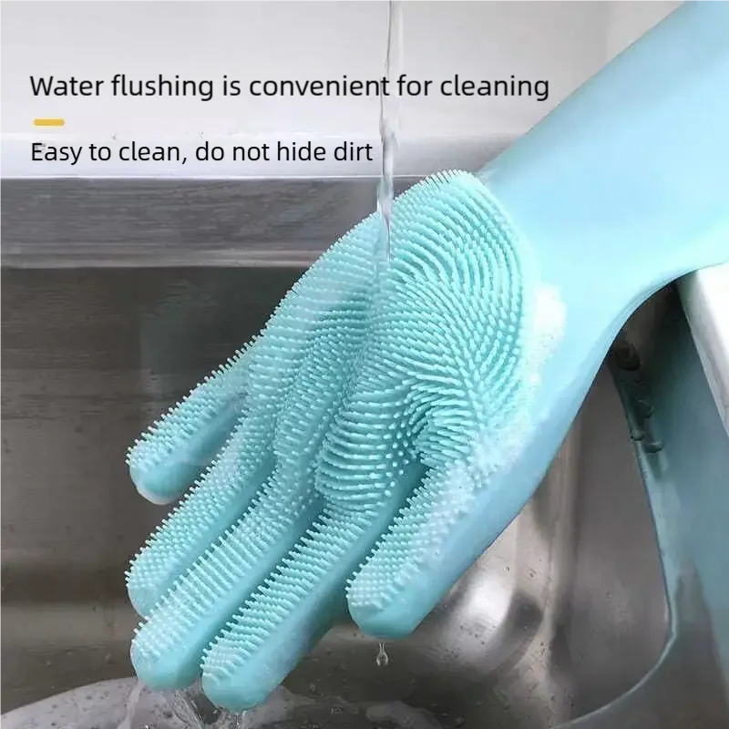 Pet Grooming & Bathing Silicone Gloves with Hair Removal Functionality