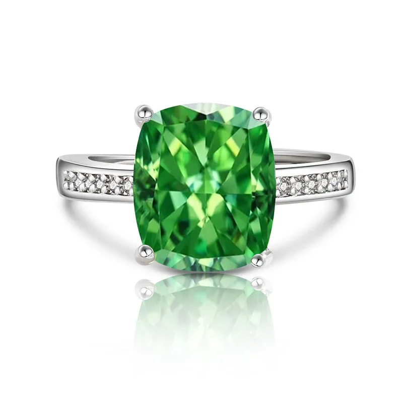 925 Sterling Silber Stilvoller Einfacher Eisblumen-Schliff Farbiger Zirkon-Ring Geburtstag Jubiläum Hochzeit Party Geschenk – Detail 11
