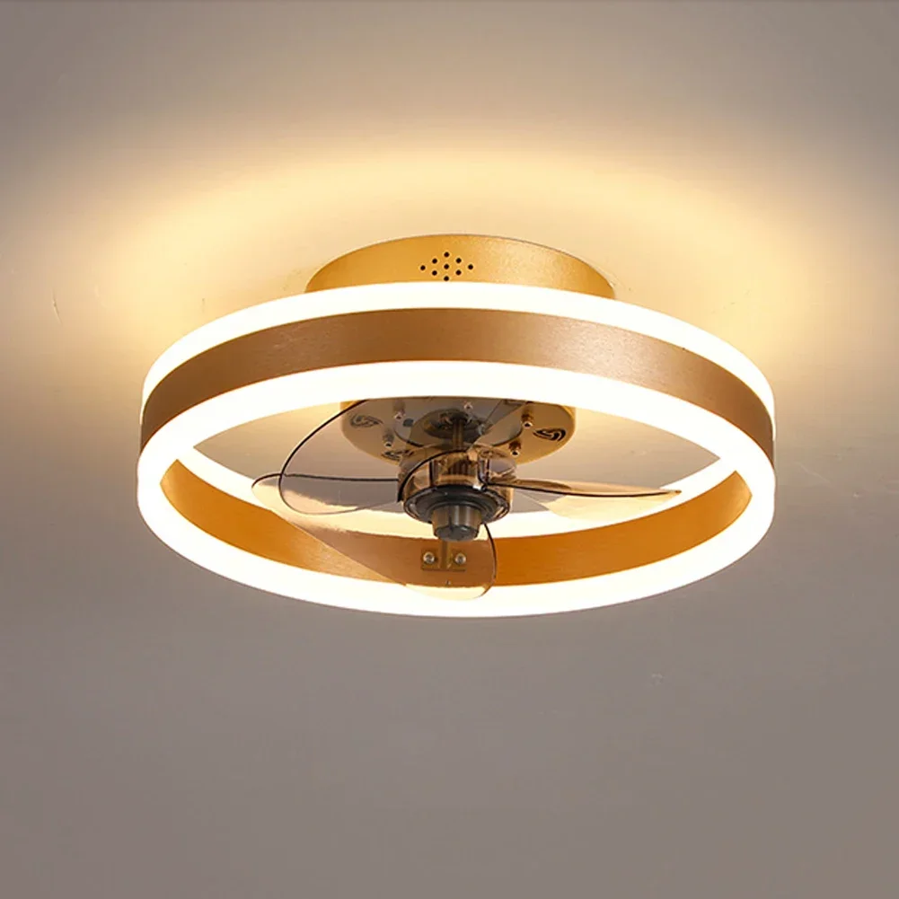 Modern Ceiling Fan With Light 110V Led Ceiling Fan With 3 Color Temperature Adjustable Wind Speed Remote Control For Living Room