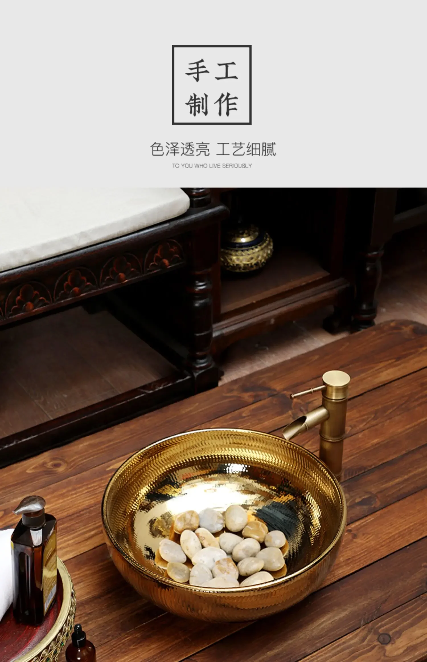 Description Picture 4 of itemThai Spa Club Hotel Foot Wash Foot Bath Tub Ceramic Table Basin Wash Basin Bathroom Basin Home