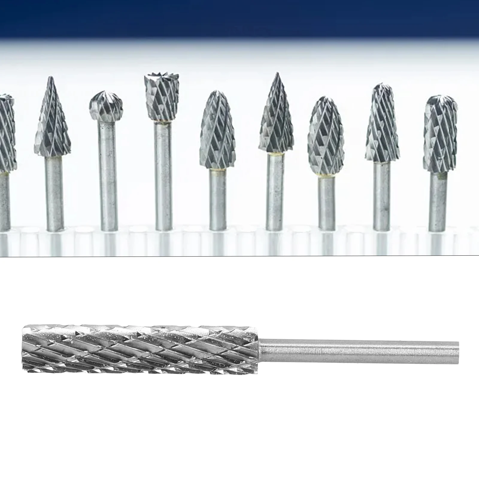 1-teiliger Rotationsfeilen-Schleif kopf Wolframcarbid-Grat fräser Bohrer für Metall-Rotations feilen 3mm 4mm 5mm 6mm – Detail 6