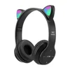 Cute Cat Ear Bluetooth Compatible Headset with LED Wireless Headset Children Girls Stereo Folding Sports Headset with Microphone 6