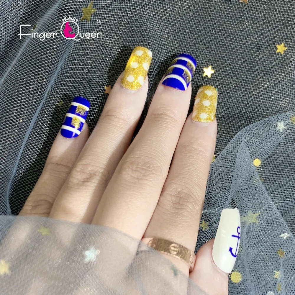 

24 шт., накладные ногти с полным покрытием для балерины