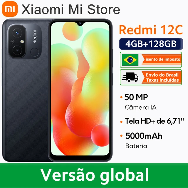 Global Version Xiaomi Redmi 12C MTK Helio G85 Rear fingerprint sensor 6.71  Display 50MP AI Camera