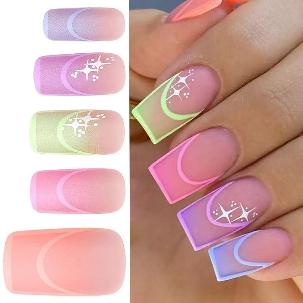 

Длинные водопроводные накладные ногти новые французские накладные ногти с полным покрытием цветные съемные накладные ногти «сделай сам»