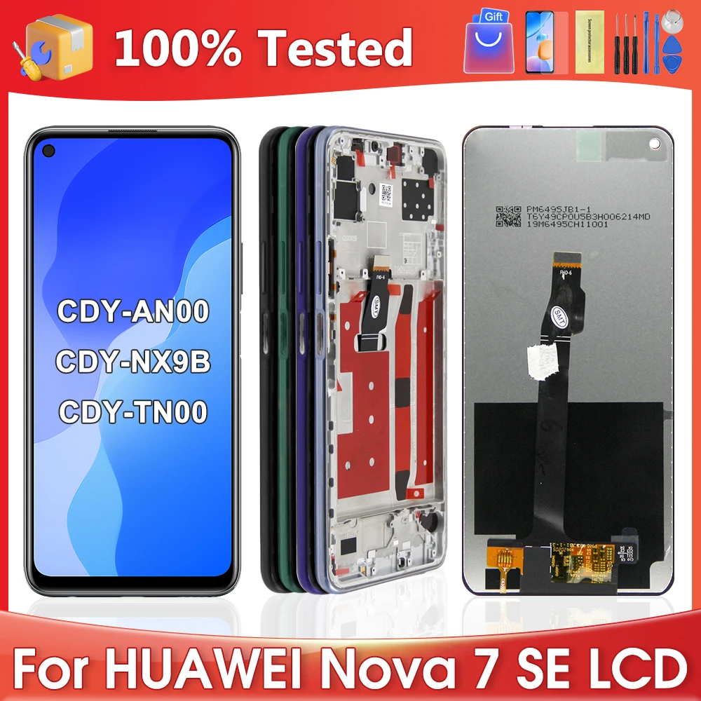 

ЖК-дисплей 6,5 ''для HUAWEI Nova 7 SE, оригинальный дисплей для Honor 30S с сенсорным экраном и дигитайзером в сборе