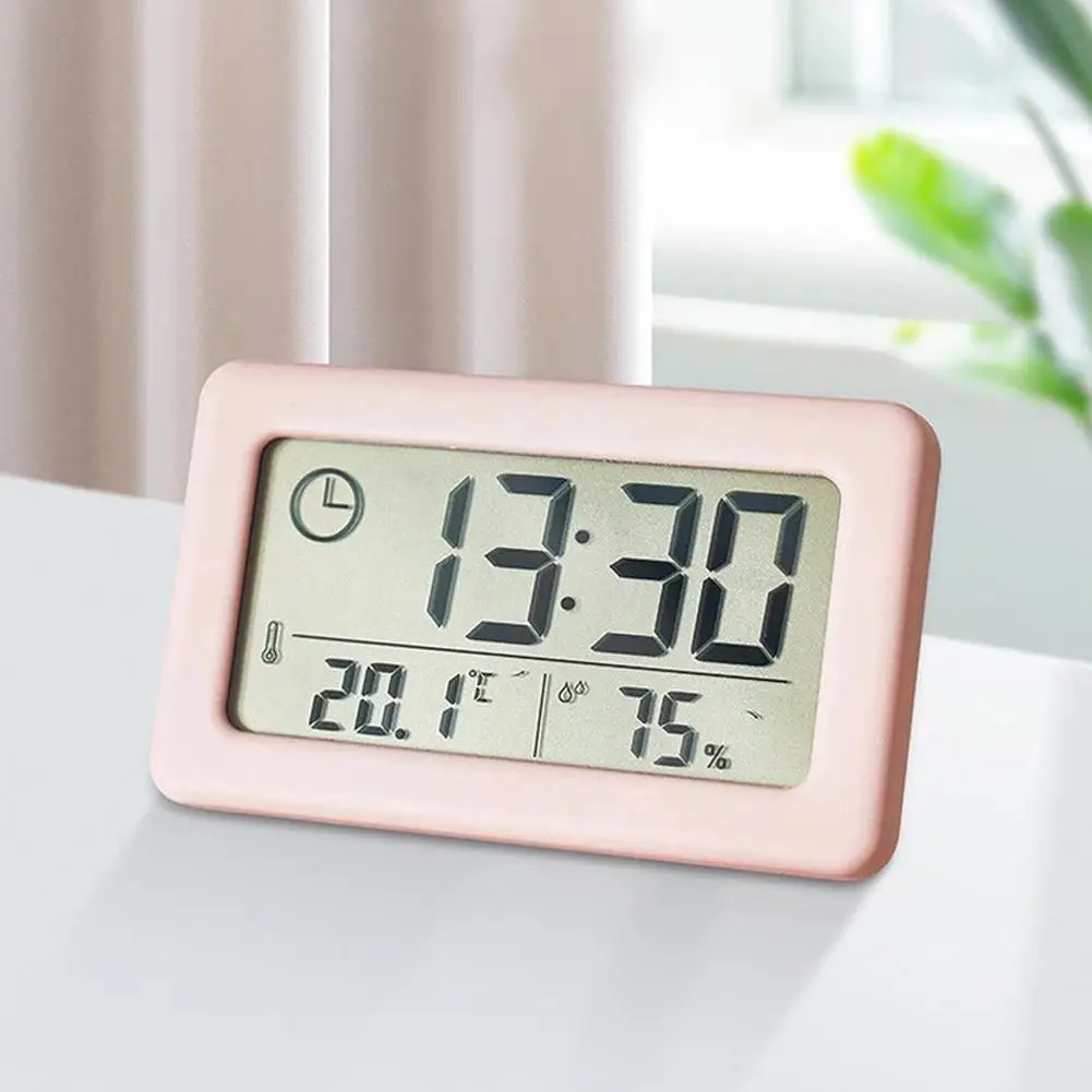 Orologio digitale termometro igrometro misuratore LED Monitor elettronico  di umidità per interni orologio da tavolo orologi da tavolo per la casa -  AliExpress