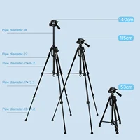 Phone Travel Self Tripod  Aluminum Tall 55” 140CM Stand With Quick Plates Mount Pan Head For Canon Nikon DSLR SLR Digital Camera - Image 5