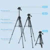 Phone Travel Self Tripod  Aluminum Tall 55” 140CM Stand With Quick Plates Mount Pan Head For Canon Nikon DSLR SLR Digital Camera 5
