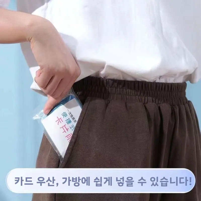 일회용 휴대용 투명 비옷 카드 야외 여행 경치 좋은 곳 레이킹 유니폼 사이즈 성인 및 아동용 비옷