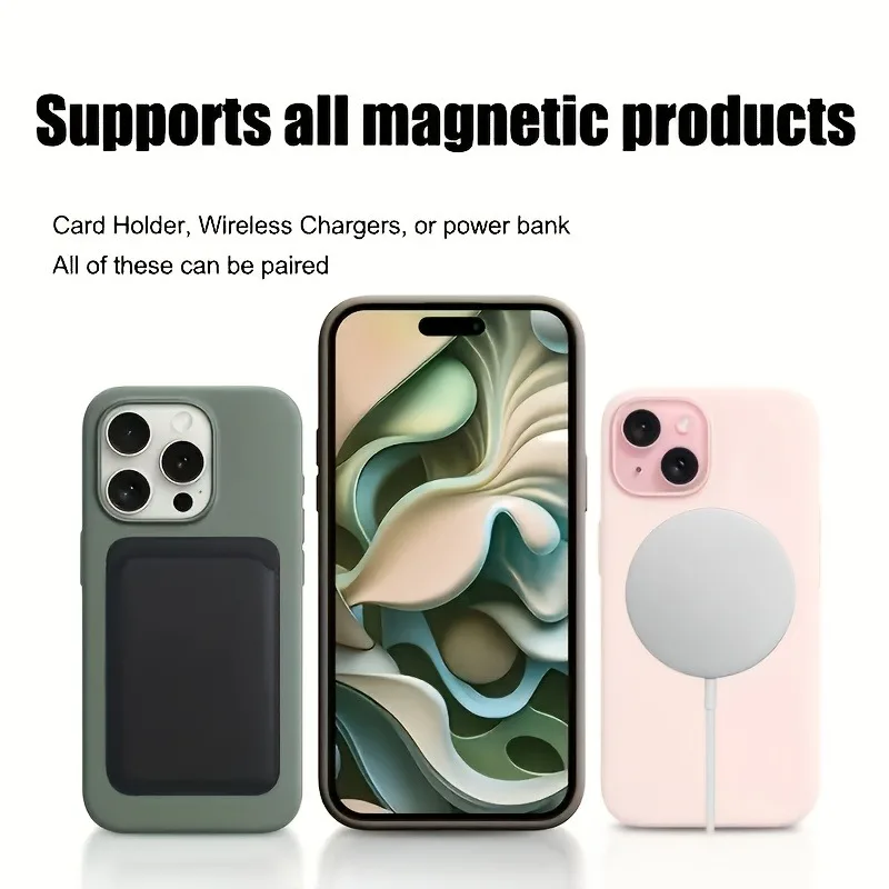 For Magsafe Magnetic Liquid Silicone Case For iPhone 17 16 15 14 13 Pro Max 17Pro Air 16Pro Wireless Charge Soft Cases Cover