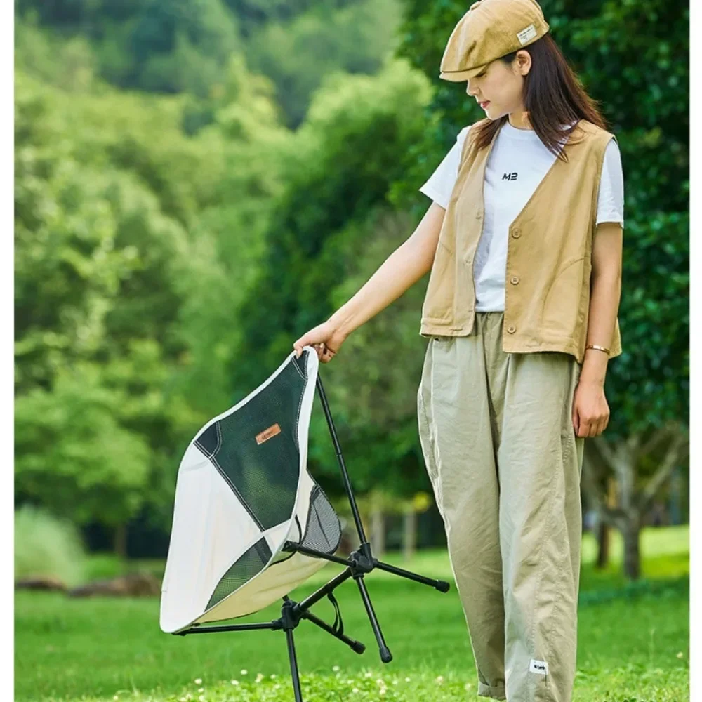 Portable Camping Moon Chair Outdoor Detachable Camping Seat Ultralight Folding Beach Fishing Chairs Practical Small Picnic Chair 3