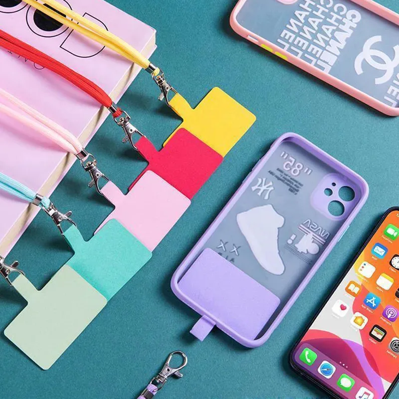 5/1pcs Universal Crossbody Patch Phone Lanyards Mobile Phone Strap Lanyard 9 Colors Soft Rope for Cell Phone Hanging Cord