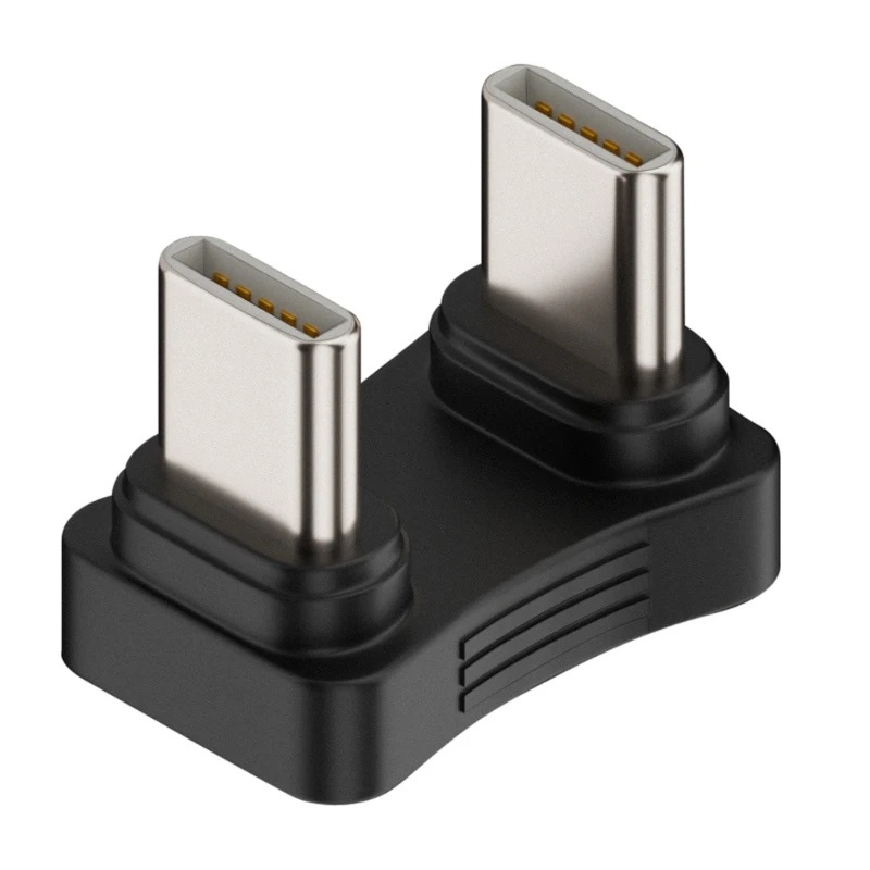 

180 Degree Angled Type-C Adapter Male to Male for Phone Tablet Laptops