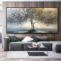 Mintura,Handmade Knife Tree Landscape Oil Painting on Canvas,Modern Home Decoration,Wall Art Picture,Abstract Textured 3D Poster 5