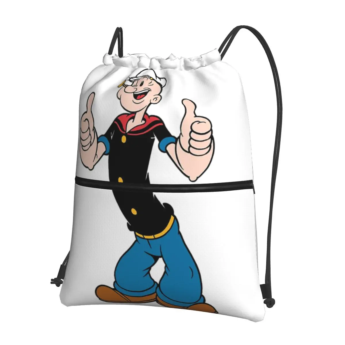 

POPEYE THE SAILOR MAN Portable Backpacks Drawstring Bag Casual Drawstring Bundle Pocket Shoes Bags For Travel Sport Man Woman