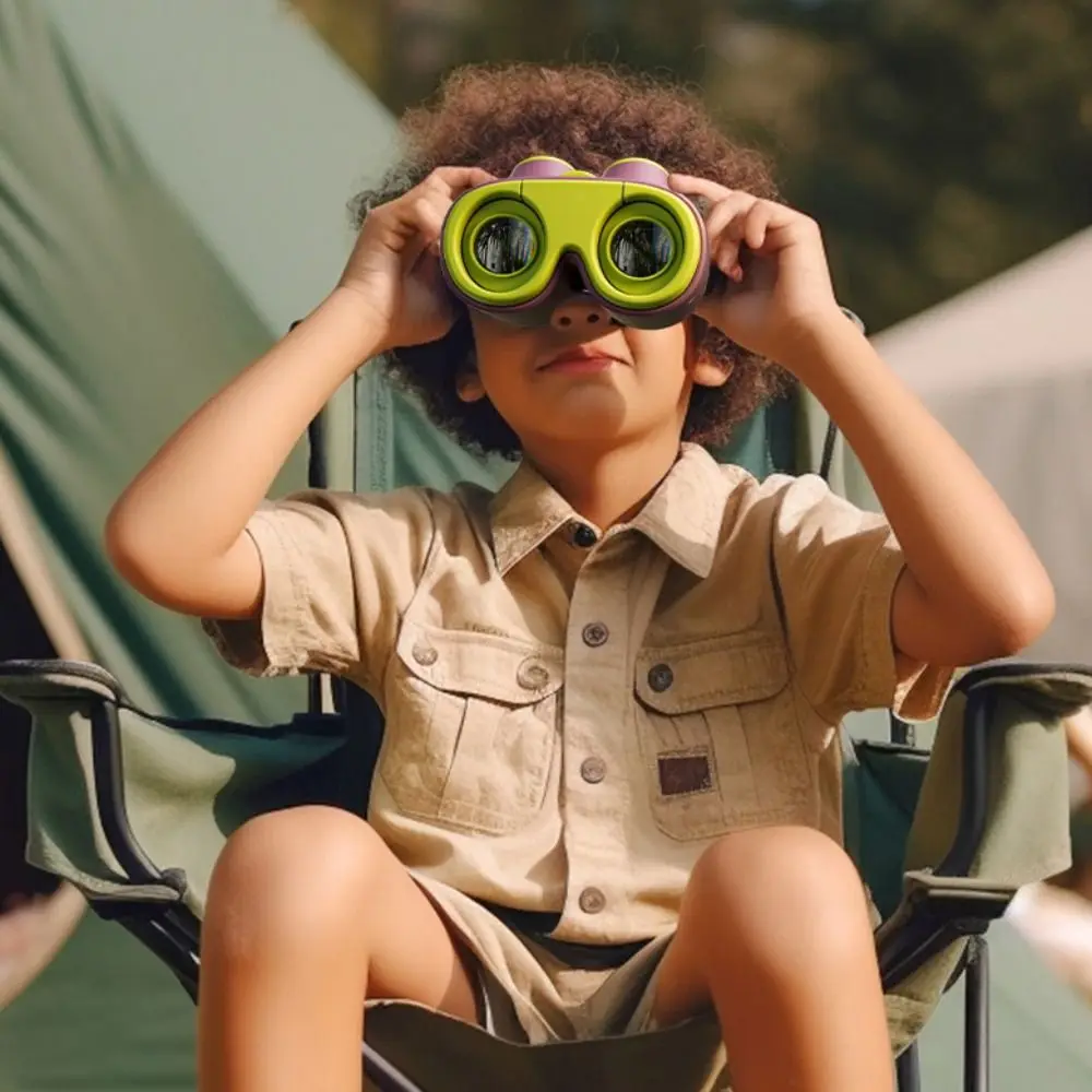 Plastic Children Binoculars Toy HD Magnifier Educational Toys Portable Magnification Toy Cartoon High Magnification