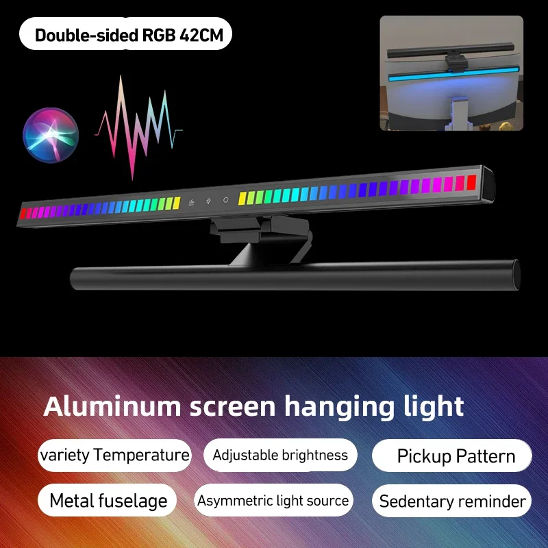 Barre Lumineuse de Moniteur D'ordinateur, Lampe LED pour Ordinateur Portable de Bureau, Lampe de Moniteur de Contrôle Tactile à Gradation Continue pour Clavier D'ordinateur