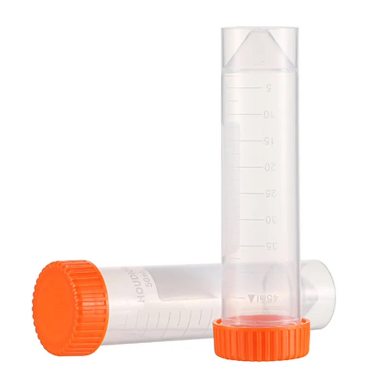 Centrifuge Tubes Conical Tubes LeakProof Screw Caps Plastic Container Graduated Write Marks Laboratory Lab School 50Ml 25PCS