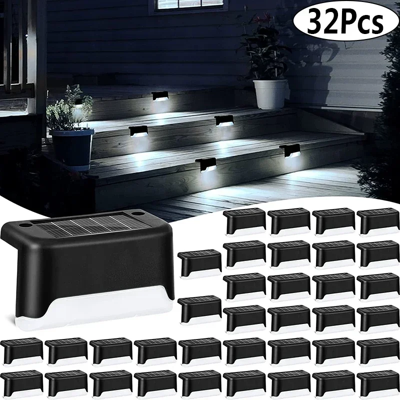 EBKCQ Lot De 16 Lampes Solaires Extérieur - Éclairage LED Blanc Chaud IP45 Pour Escaliers, Clôtures, Jardins | Sans Fil